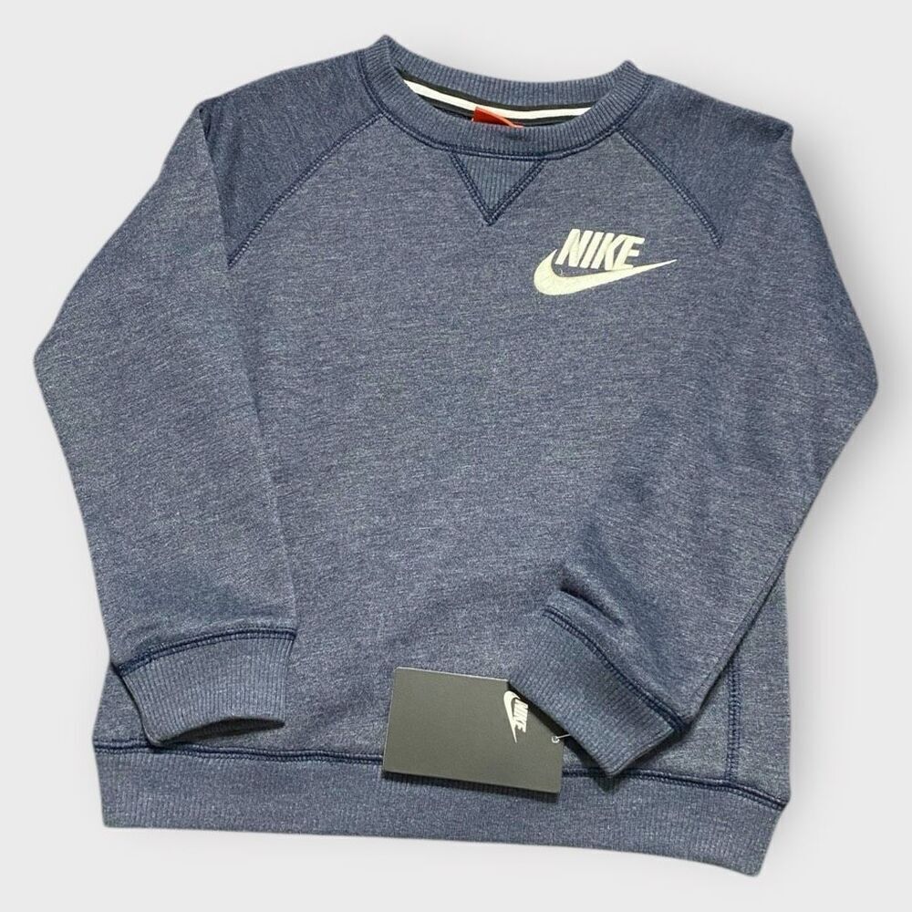 Nike Sportswear Club Fleece Big Kids Crew-Neck Sweatshirt Boys size 6 New NWT